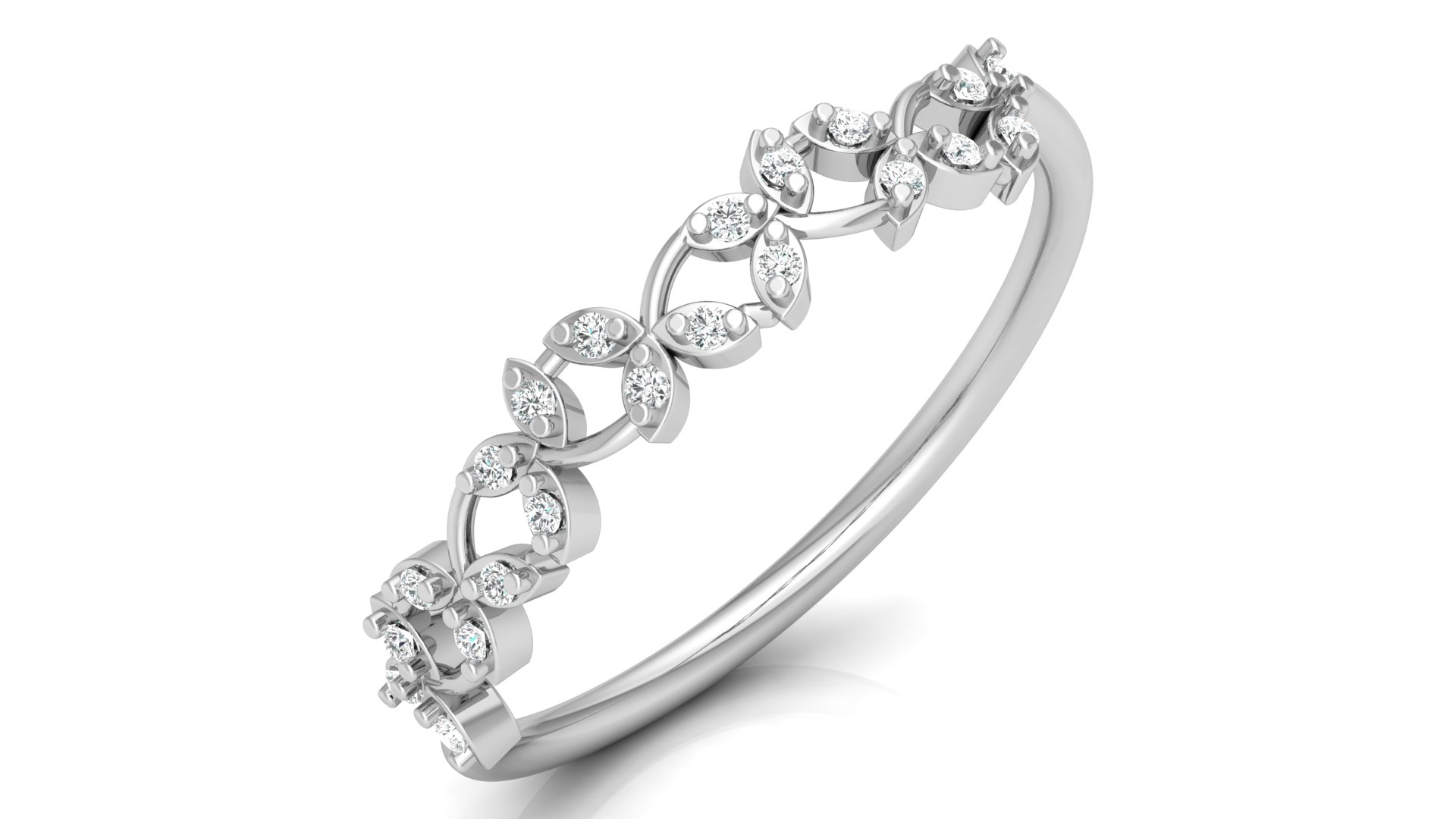 Mable Petal Design Diamond Ring
